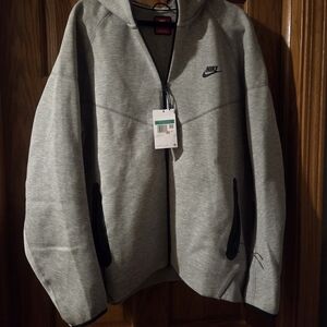 Mens Nike Heather Gray Full-Zip Hoodie